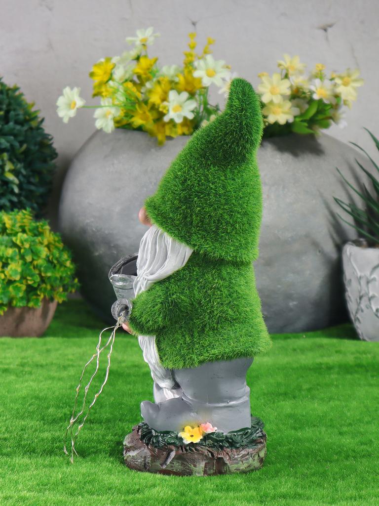 Садовые Дворовые Декоративные Фигурки, Уличные Плюшевые Гномы, Феи с Лейкой на Солнечной Батарее, Смоляные Поделки