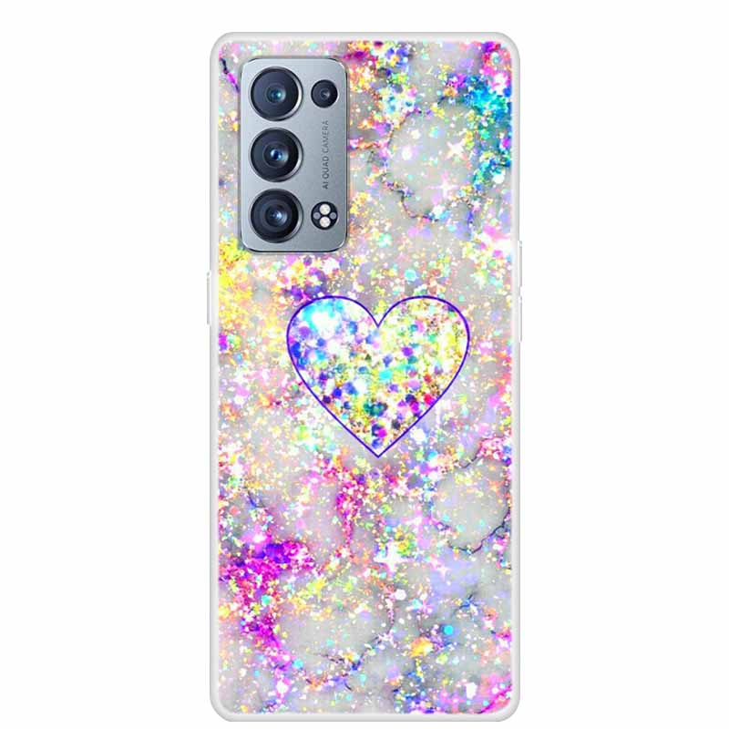 For OPPO Reno 6 Pro Plus 5G Case Reno6 Clear Marble Soft TPU Silicone Back Cover For OPPO Reno6 5G Phone Case Funda Bumper 6pro+