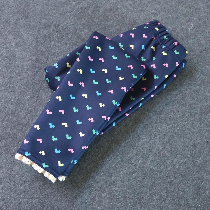 Леггинсы для девочек, красочные леггинсы с героями мультфильмов, бархатные брюки для девочек, кружевные теплые брюки для подростков