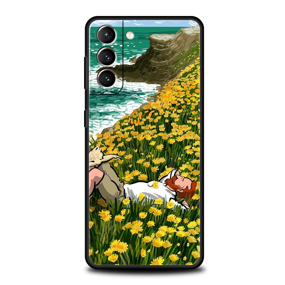 Чехол для телефона Samsung Galaxy S24 S23 S22 Ultra S20 S21 FE 5G S10 S9 Plus S10E S8 S7 Edge Мягкий чехол Ретро Масляная живопись Ван Гога