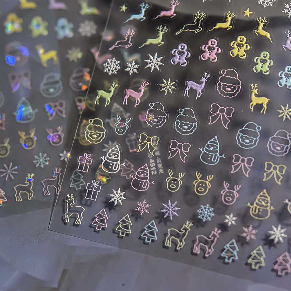 5D Рождественская наклейка для ногтей Аксессуары для ногтей Рождественское украшение для ногтей Зима