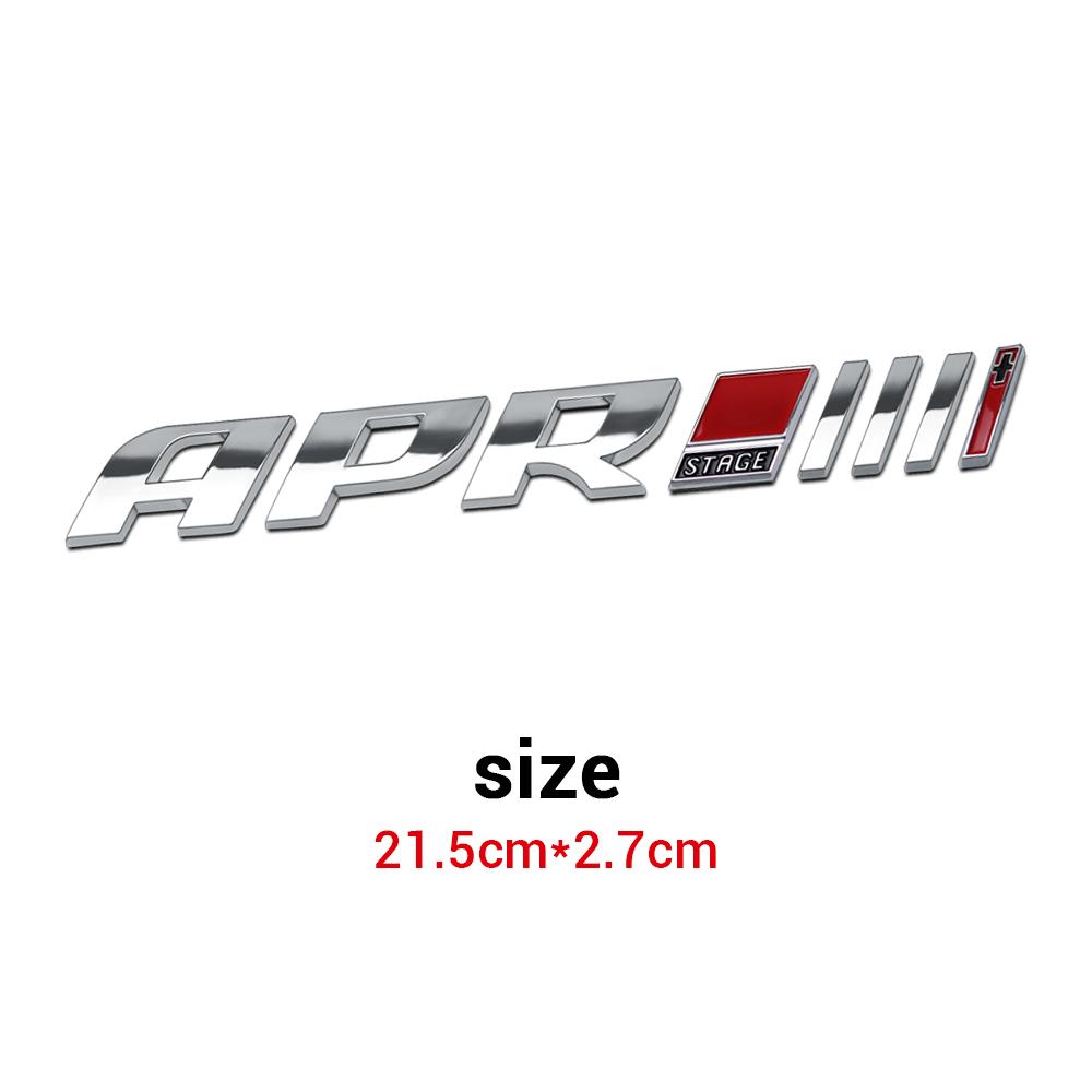 AABIN1 3D ABS APR Stage III Emblem Car Body Trunk Decor Sticker for Volkswagen Vw T5 Cc Scirocco Tiguan Mk2 Polo 6R Jetta Mk6 Gti Golf