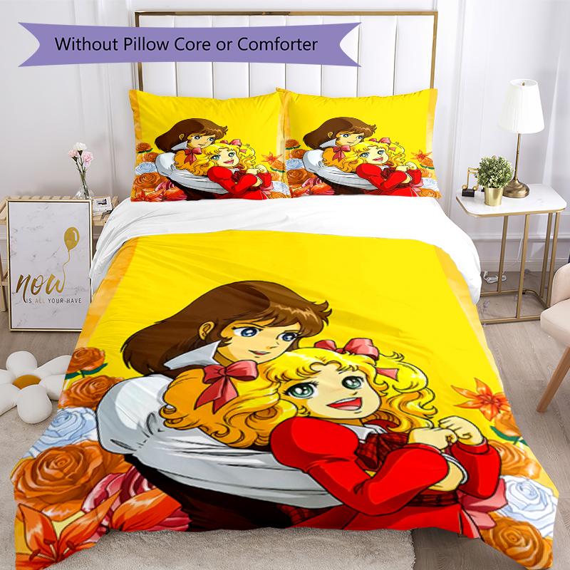 3pcs The Rose of Versailles Bedding Set Duvet Cover Closure Includes 1 Duvet Cover & 2 Pillowcases, Soft and Comfortable for All Seasons.