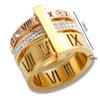 18K Gold-Plated Diamond Women's Stainless Steel Ring In Luxury European and American Style