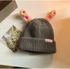 Милая смешная вязаная шапка-лягушка женская осенне-зимняя широкая повязка на голову теплая шапка 2023 новая шапка от холода студенческая