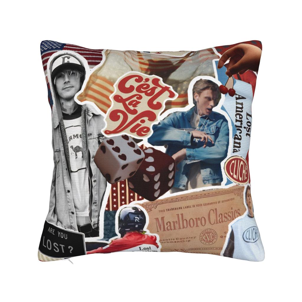 Наволочка MGK Полиэстер Чехол для подушки Декоративный Чехол для декоративной подушки Machine Gun Kelly Домашний Прямая поставка 4040см