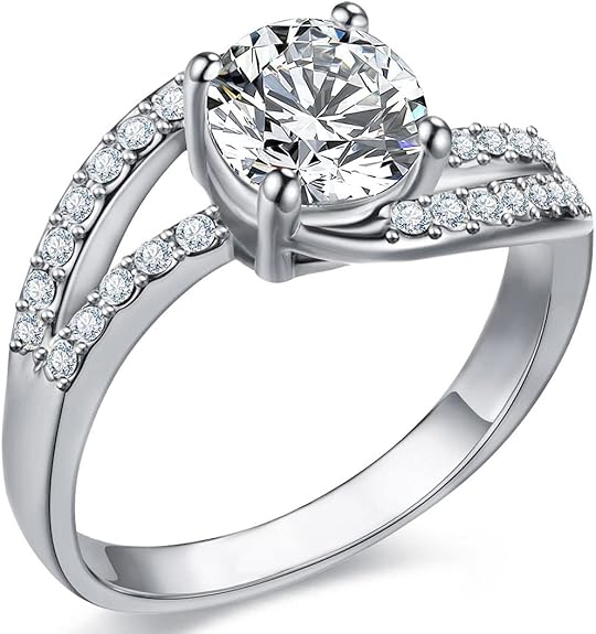 Позолоченное 18 каратным розовым золотом Кольцо-сердце с кубическим цирконием Halo Обручальное Обручальное на Обещание Вечность Кольцо на День Святого Валентина для Женщин Размер 6-10