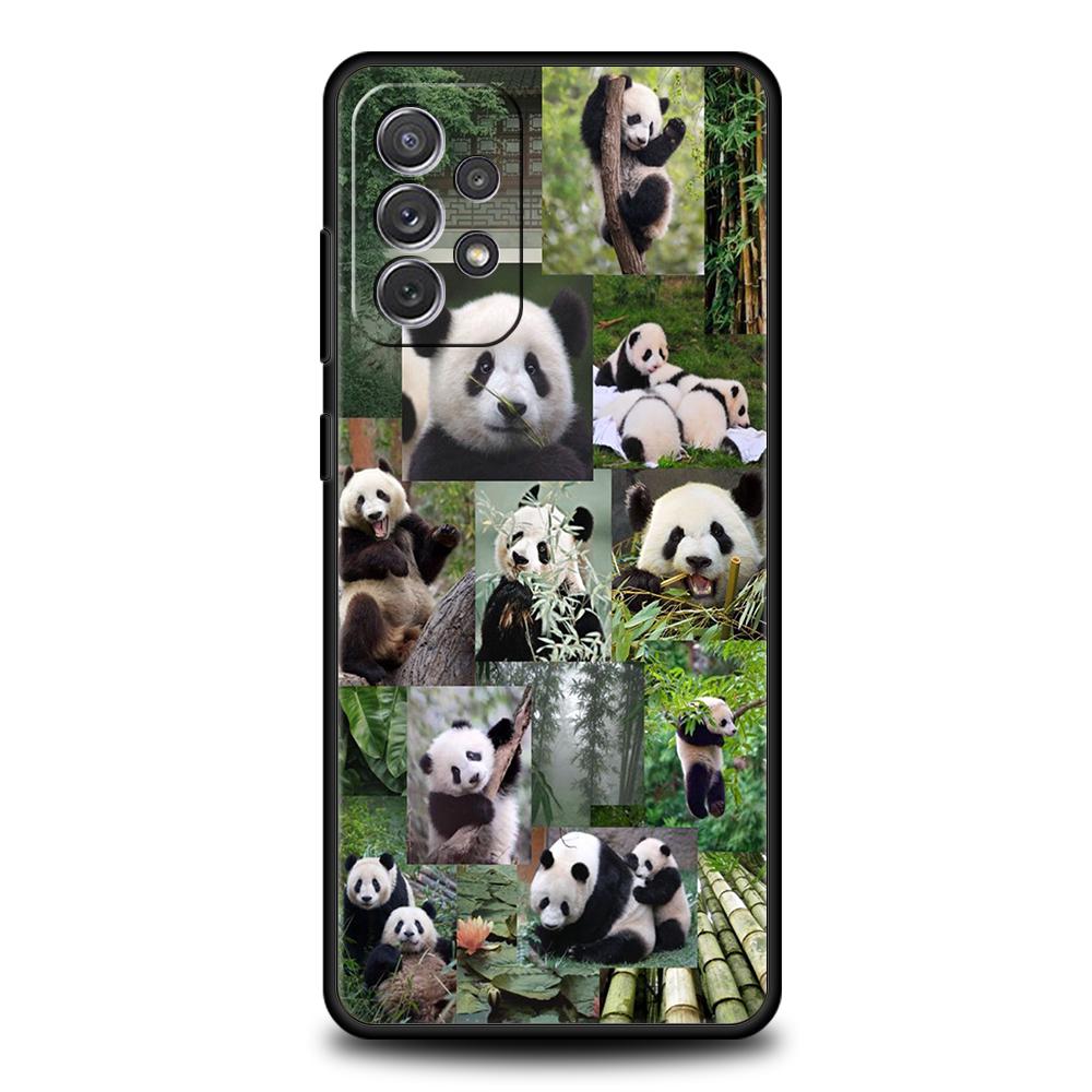 Чехол для телефона Samsung Galaxy A15 A13 A35 A55 A51 A71 A41 A31 A21S A03S A05 A17 A23 A25 A33 A53 A73 5G A07 4G Чехол панда