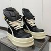 Бренд Man Туфли на платформе Черная кожа Высокие женские кроссовки Повседневные Роскошные Дизайнерские Качество Толстая подошва Балетки Ботильоны