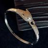 Новый Дворец Роскошная Мода Циркон Голова Леопарда Премиум Браслет Открытый Браслет