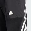 Adidas Future Icons 3-Stripes Colorblock Joggers With Drawcord Waist Men Bottoms Black IB6129
