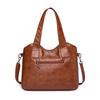 Women's Elegant Solid Color Shoulder Bag With Zipper Closure Tote Versatile Handbag For Work And Daily