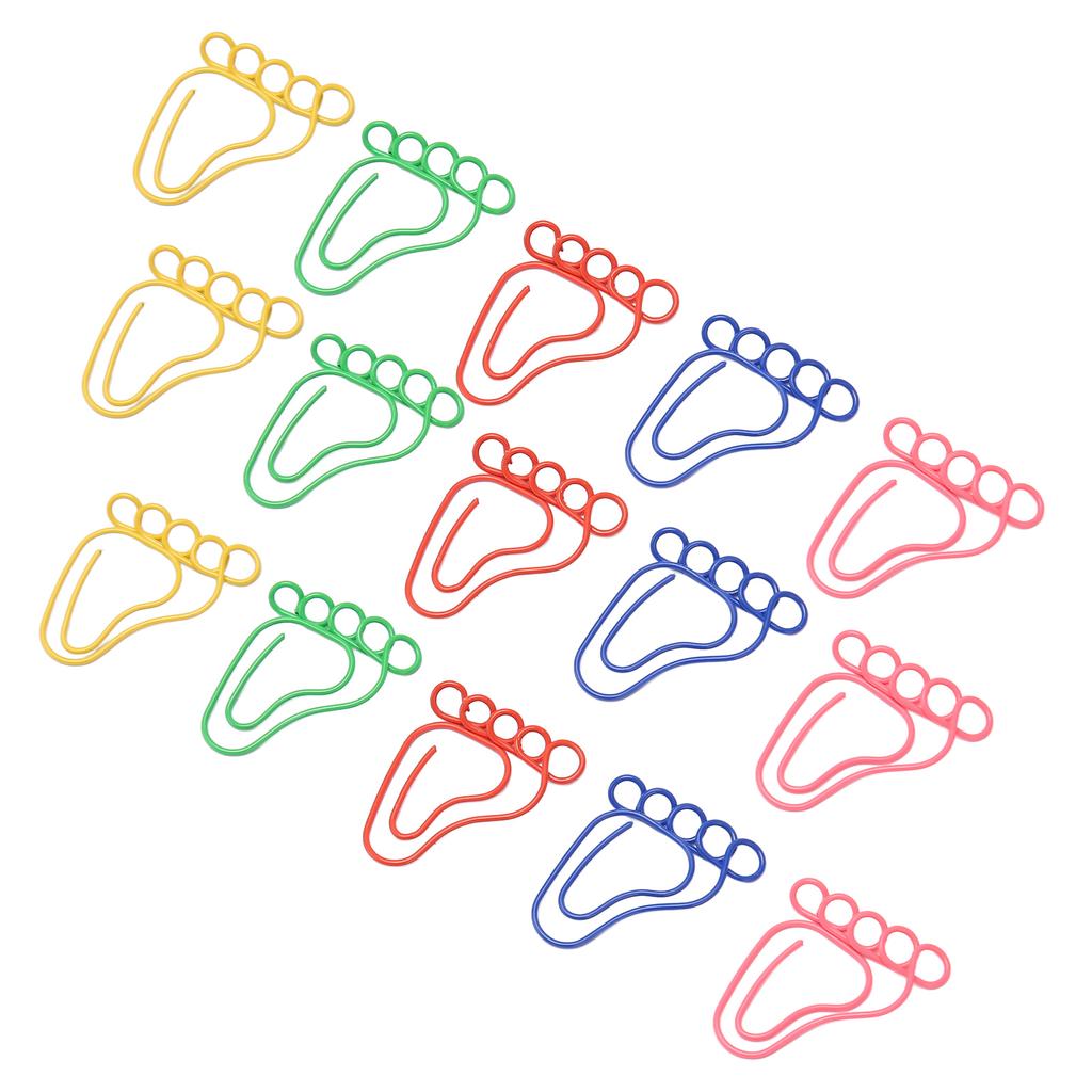 100 шт. Скрепки для бумаги Footprint с повышенным сопротивлением скольжению, металлизированные скрепки для Scra