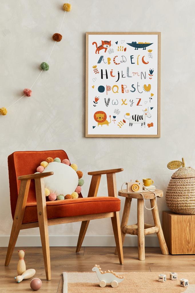 Плакат с буквами алфавита