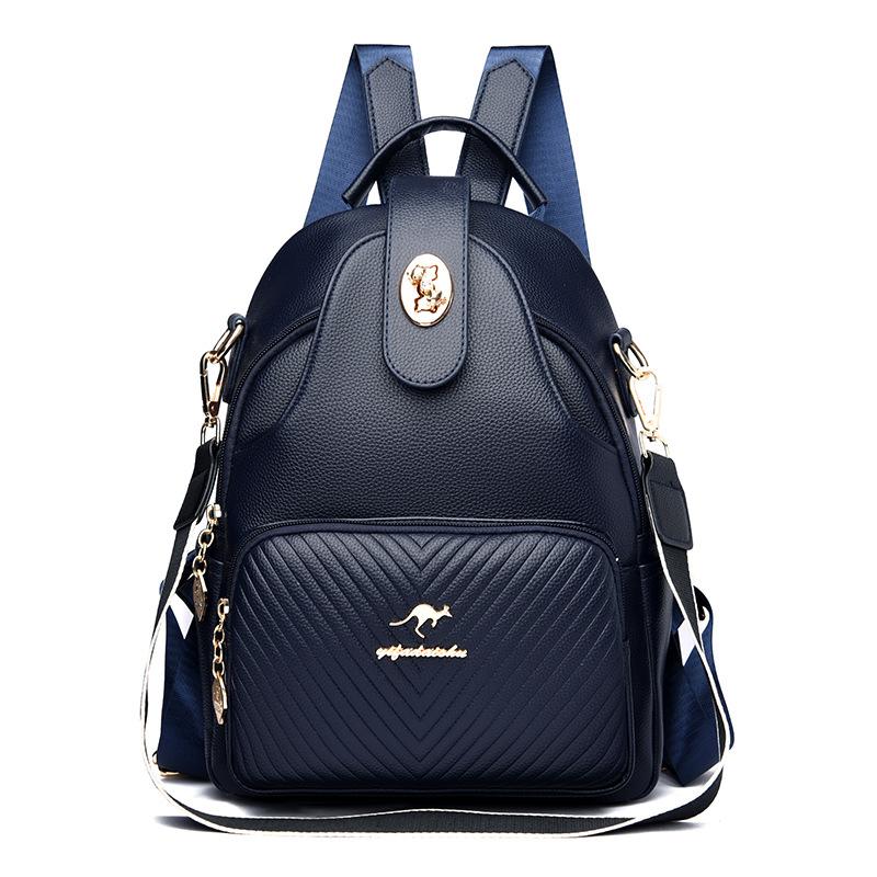 Сумка через плечо женская мода PU мягкий кожаный рюкзак индивидуальный тренд двойного назначения школьный портфель