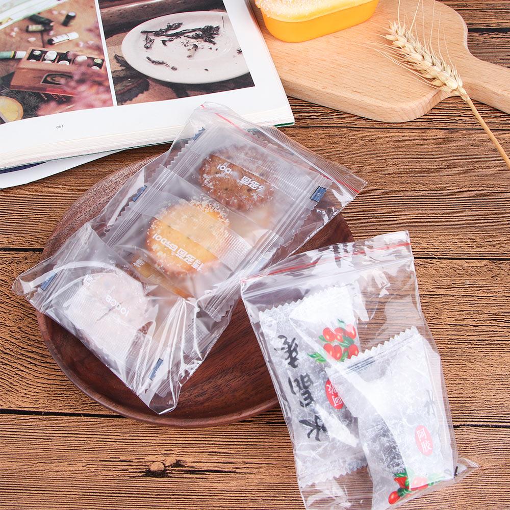 100Pcs Clear Moisture-proof Snacks Food Storage Plastic Bags Sealing Bag Kitchen