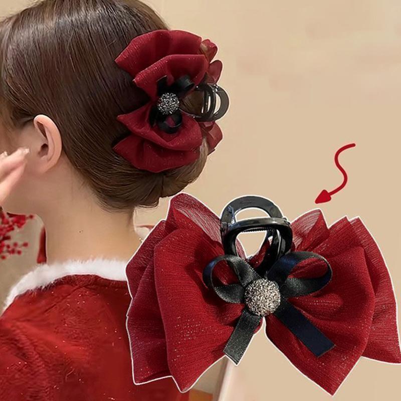 Заколка-бант ЖЕНСКИЙ Летний головной убор Мода Простой Темперамент Заколка Затылок Зажим-акула