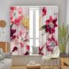 2 шт. красочные цветочные узоры занавески декоративные оконные драпировки оконные украшения для спальни гостиной украшения дома cortinas