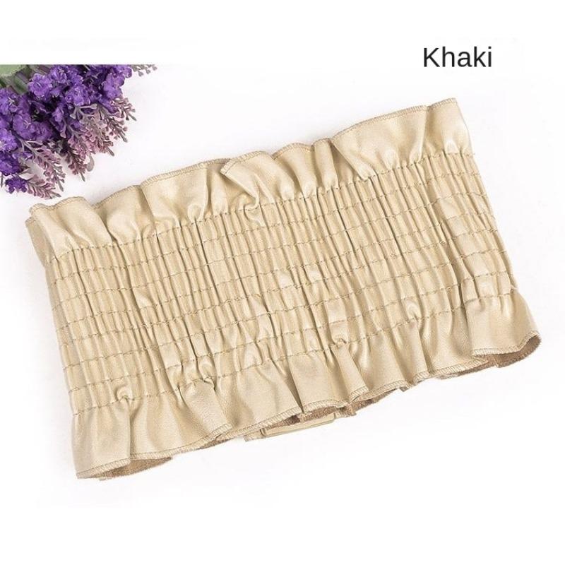 Ultra-wide Shirt Girdle Ladies Simple Wild Lace Elastic Dress Decorative Belt Black and Red Wild Accessories Tide.