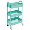 Storage cart  with wheels kitchen cart with wheels 3levels rolling cart organizer for bedroom bathroom office,multi-purpose cart