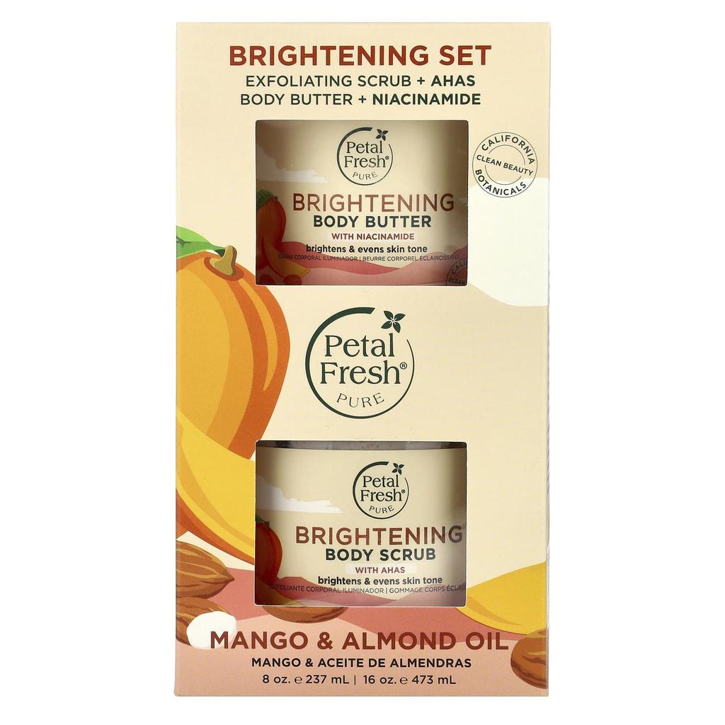 Brightening Set, Mango & Almond Oil, 2 Piece Set