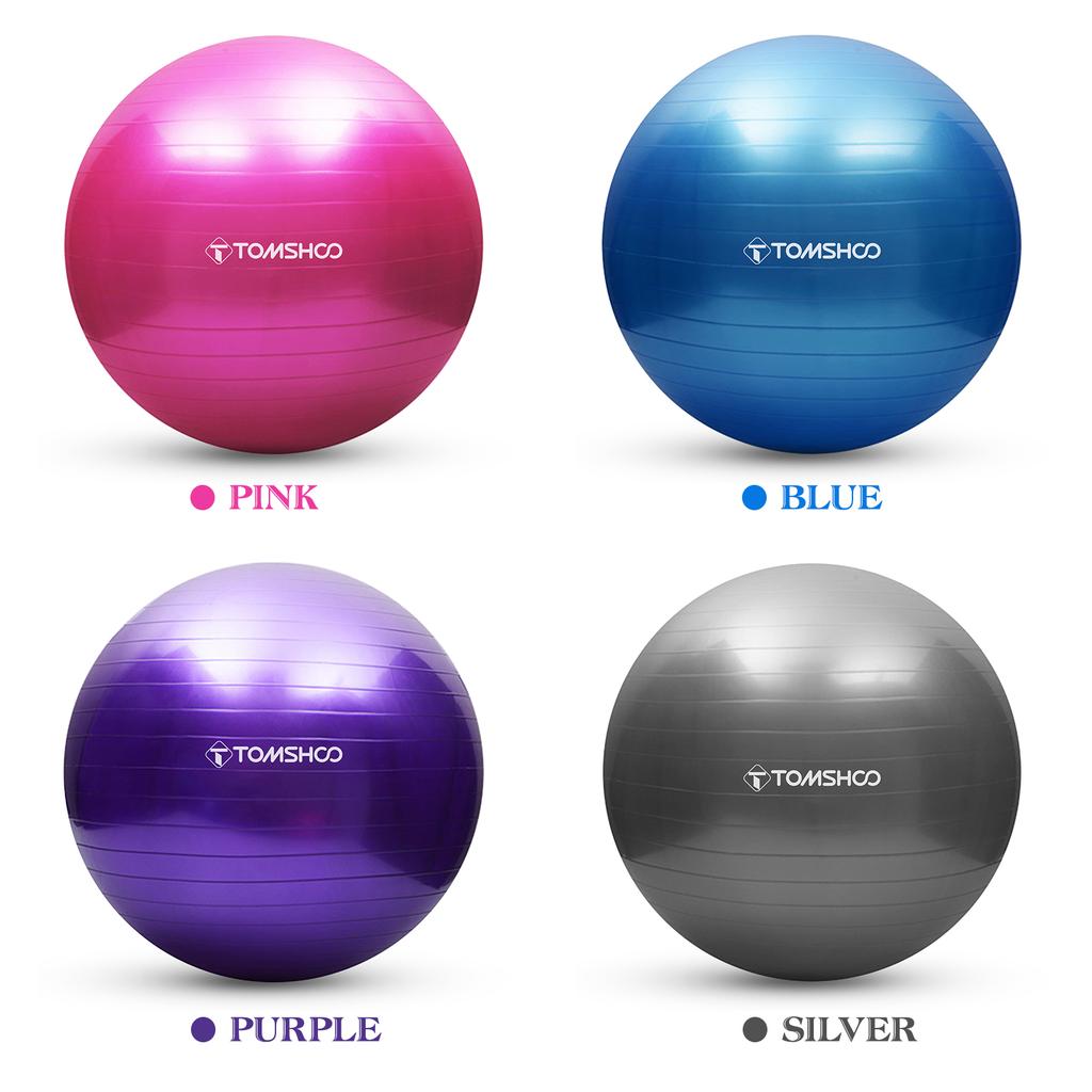 TOMSHOO Мяч для йоги с защитой от разрывов 45 см/55 см/65 см/75 см Стабильный балансовый мяч Пилатес Barre Physical