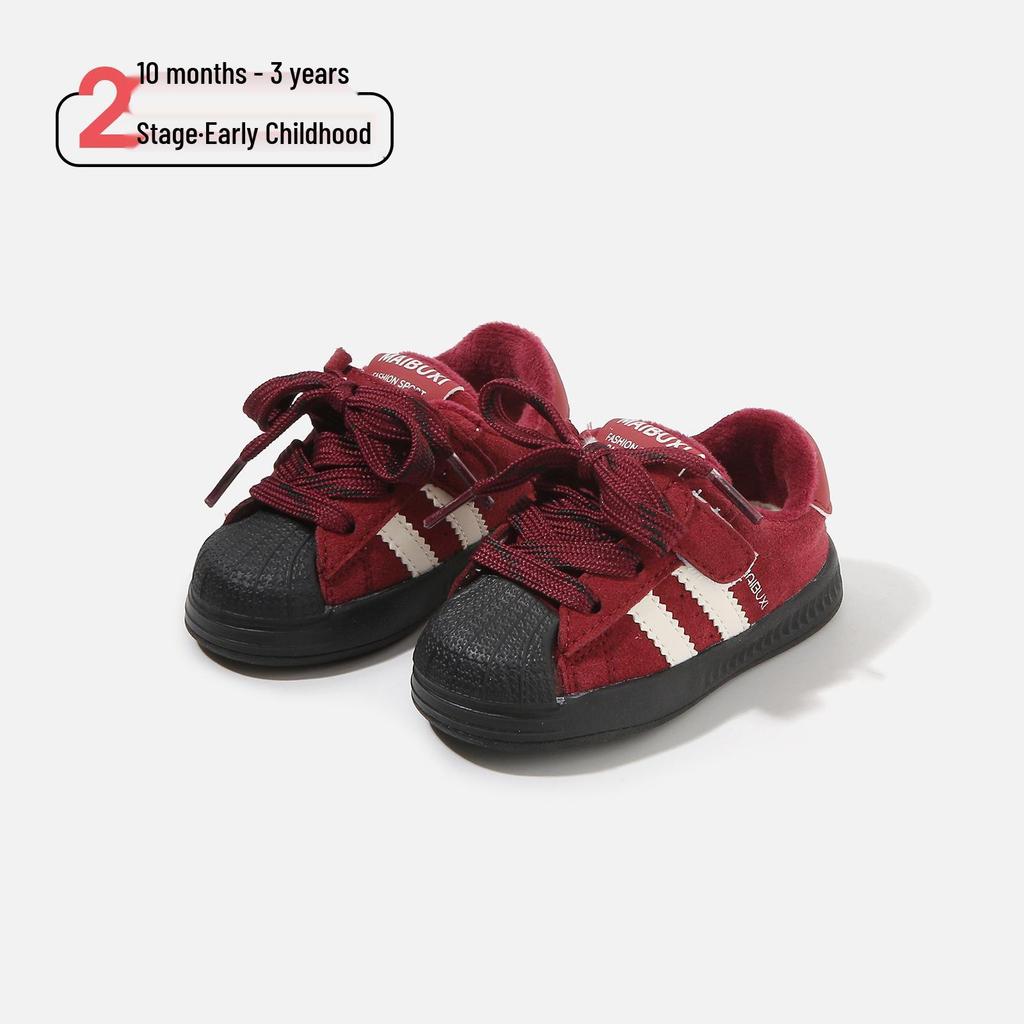 Зимние хлопковые ходунки для младенцев и малышей 2025 года с защитой мыска для мальчиков и девочек