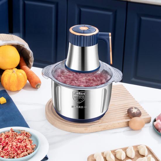 5L Electric Meat Grinder Meat Mincer with Sharp Blades 5 Speeds Low Noise Vegetable Meat Chopper Multifunctional Food Processor