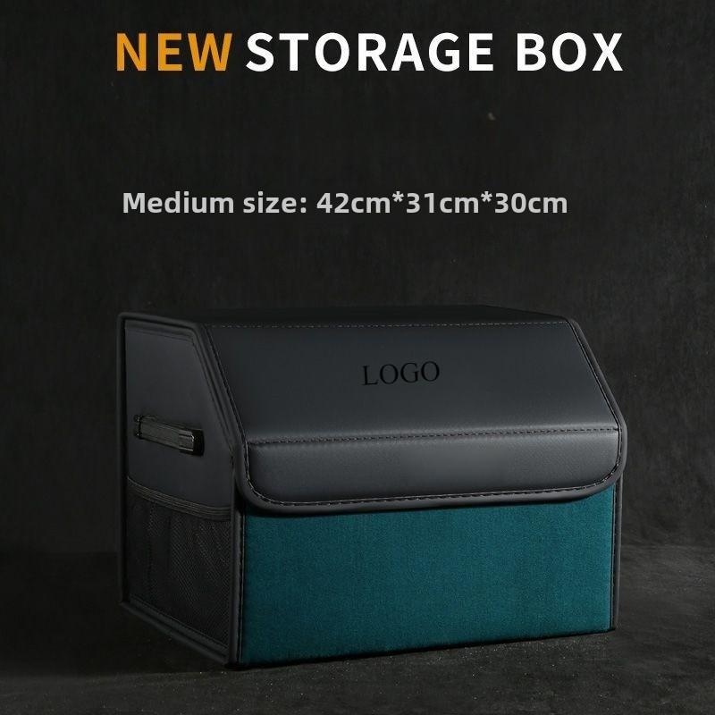 Car Large Capacity Storage Box Trunk Multifunctional Folding Leather Material Storage Box Suitable for Polestar 1 2 3 4