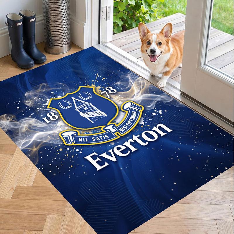 Мягкий ковер для пола с футбольным узором Everton, ковер-зона, декоративный коврик для декора комнаты в доме