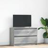 VidaXL TV Cabinet Sonoma Grey 80x35x54 Cm Engineered Wood, Tv Stand, Hifi Cabinet, Entertainment Center, Tv Buffet, 861792