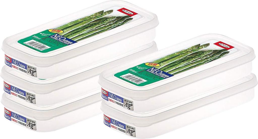 Iwasaki Kogyo антибактериальный контейнер для хранения продуктов питания NEO Keeper S прозрачный 360 мл набор из 5 шт. LSX361