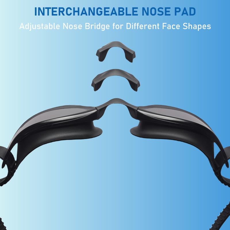 Профессиональные взрослые противотуманные УФ-защитные очки для плавания для мужчин и женщин с мягкой посадкой, герметичные, регулируемые силиконовые очки для бассейна