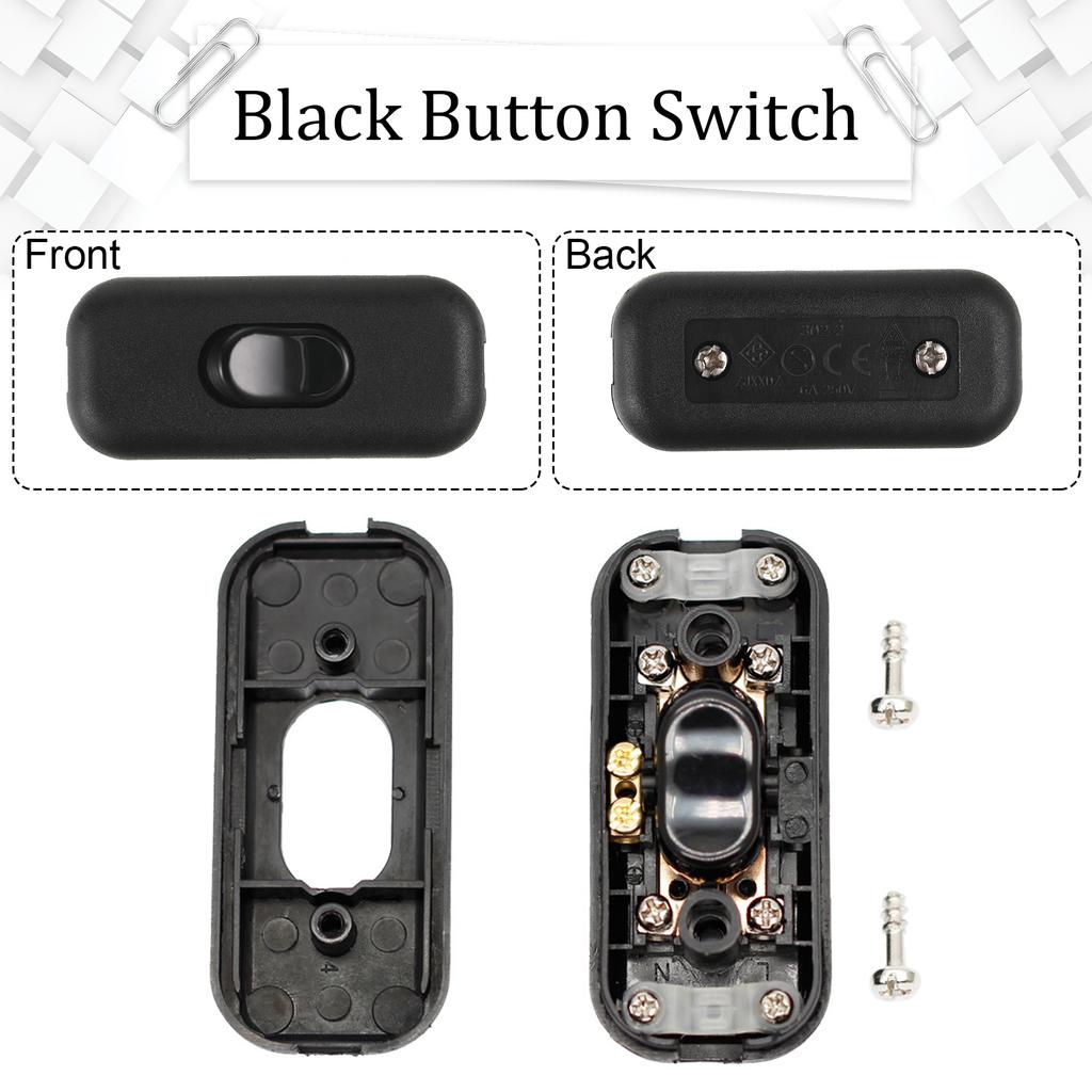 Lightweight And Durable Switch AC Inline For Table Desk Lamp Table Lamp Rocker Cord