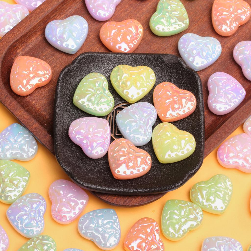 10 шт. 25*21,2 мм ярких цветов, модные акриловые сердечки-разделители, свободные бусины, ожерелье, серьги «сделай сам», аксессуары из материала с отверстием