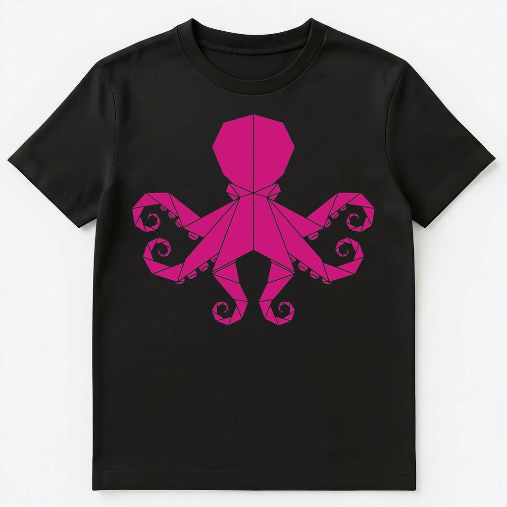 Octopus Lover Geometric Ocean Creature Marine Life Unisex T-shirt Tops Tees Unisex