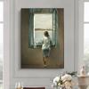 Salvador Dali Woman At The Window Canvas Paintings Posters and Prints Wall Art Pictures for Living Room Decor