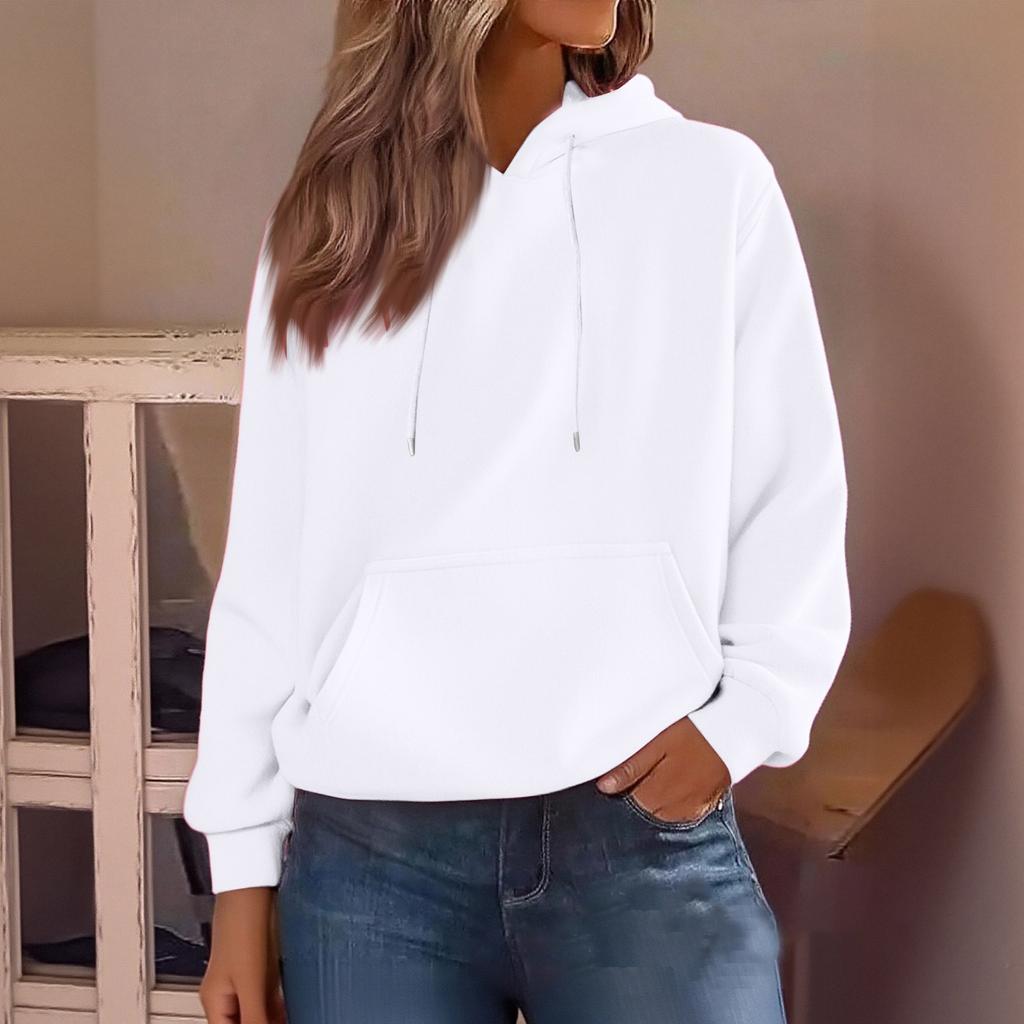 Women's Long Sleeve Oversized Oversized Drop Shoulder Sleeves Women's Hooded Plush Sweatshirt