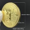 Санкт-Петербург Россия Сувенирная Позолоченная Памятная Монета с Узором из Сфинкса и Церкви