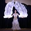 S Belly Dance Silk Fan Dancing Light