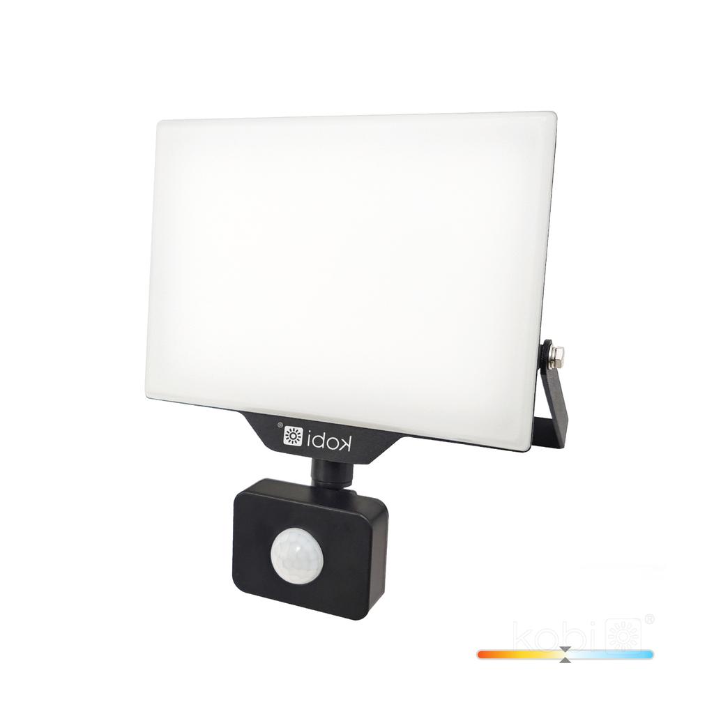 LED floodlight 50W 4000K IP54 with motion sensor, black