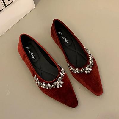 Элегантные женские туфли-лоферы с кристаллами и плоскими носами, модные сандалии с острым носком, летние новые роскошные платья для женщин, прогуливающихся по городу, Zapatos