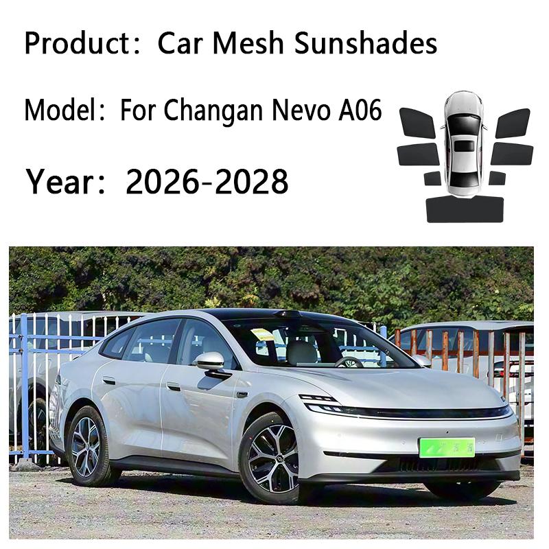 Сетчатый солнцезащитный козырек для автомобиля Changan Nevo A06 2026~2028 Занавески для защиты от солнца на лобовое стекло Теплоизоляция Солнцезащитный козырек Аксессуары