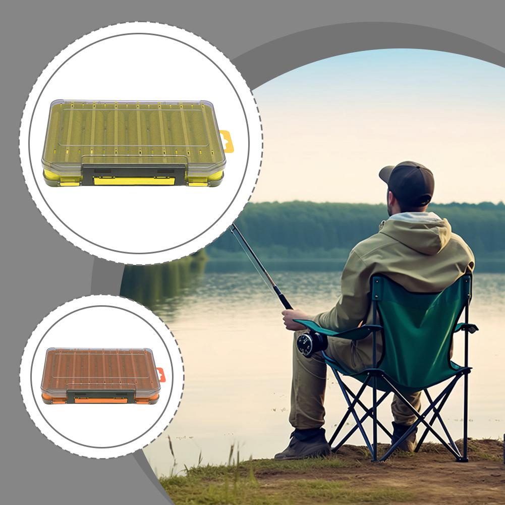 Без повреждений крючков Коробка для наживки Большой вместимости Быстросохнущая Многофункциональная коробка для приманок Портативная Двусторонняя коробка для наживки Аккуратно организованная