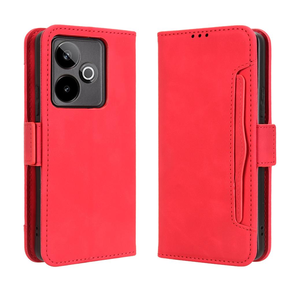 Для Realme GT7 5G (Китай)/Кожаный чехол-кошелек для телефона Realme GT 7 5G с несколькими отделениями для карт