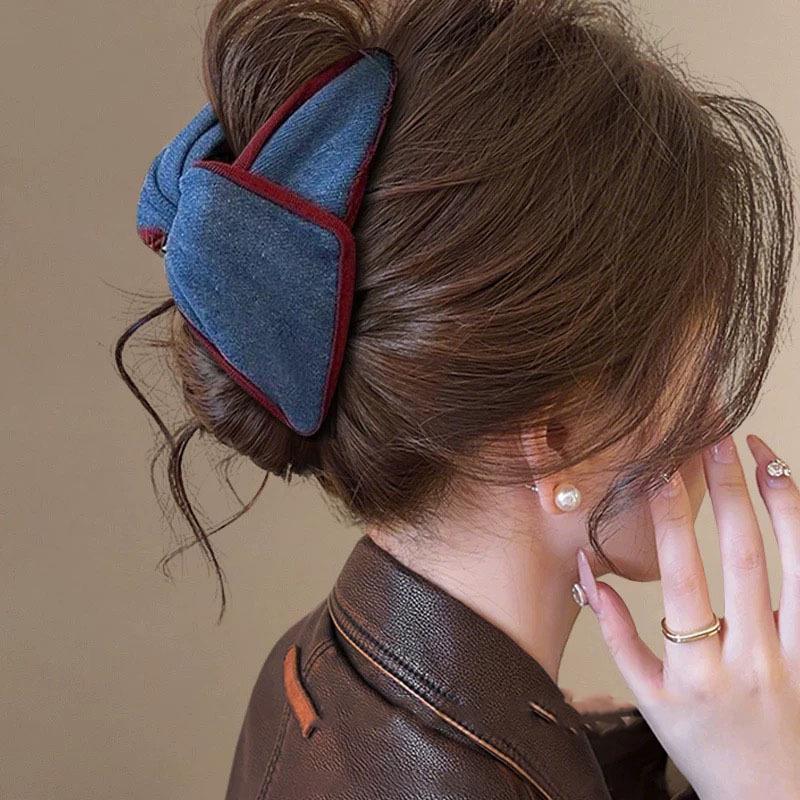 Заколка для волос в корейском стиле с бантом в горошек - Элегантная и универсальная