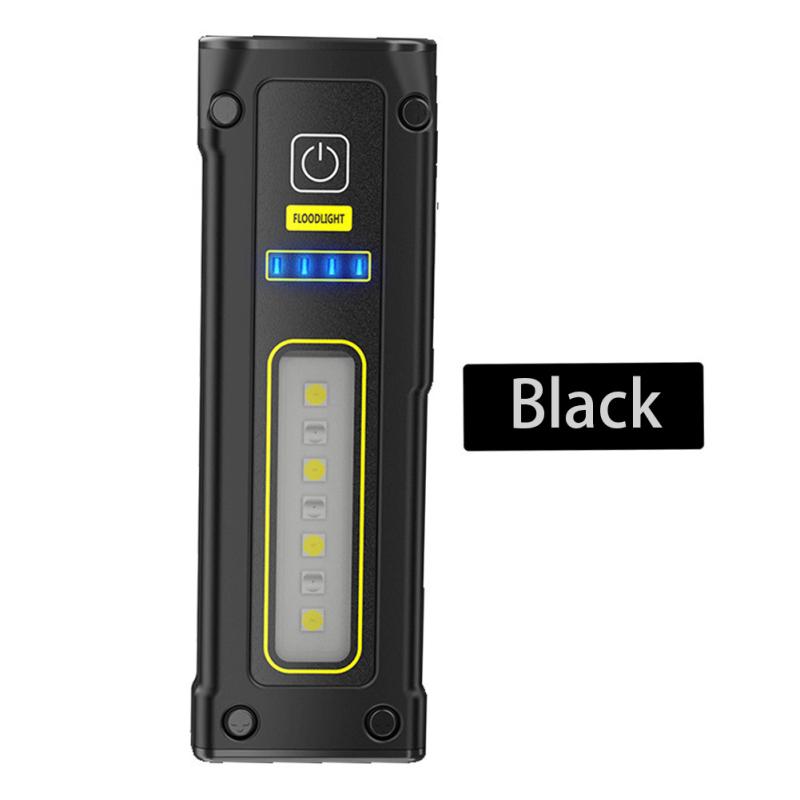 Мини-фонарик с двойным источником света Type-c, многофункциональный рабочий свет с быстрой зарядкой и магнитом