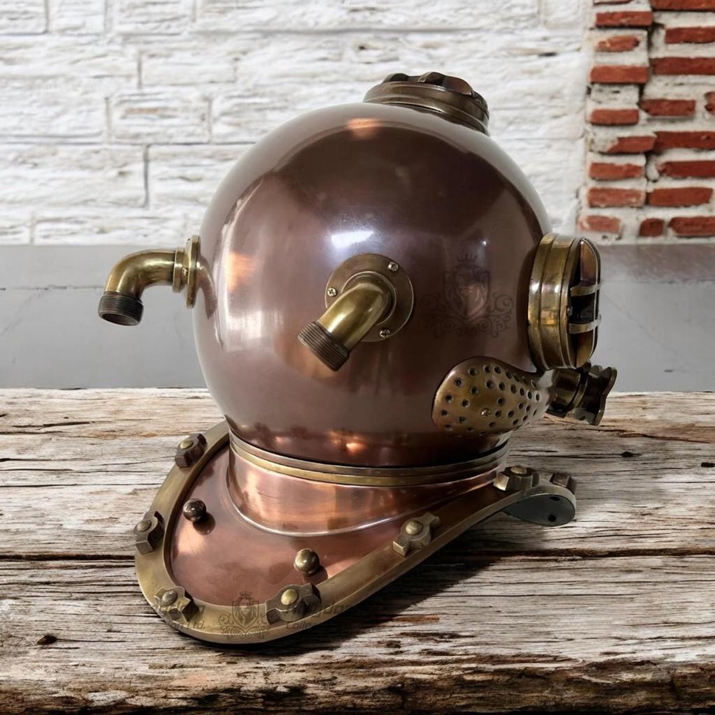 Brown Diving Helmet US Navy Deep Sea Divers Helmet Nautical Gift