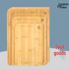 Двусторонняя бамбуковая разделочная доска для кухни и раковины - Многофункциональная для нарезки и фруктов
