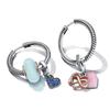 925 Серебряные серьги Pendientes De Aro Moments Para Charm Двойные серьги-кольца Женские серьги подходят Оригинальные серьги ювелирные изделия